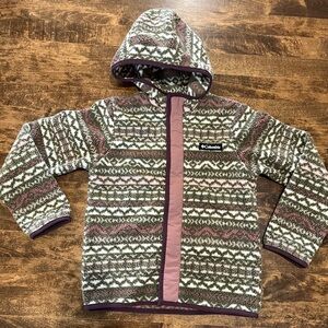 Columbia Kids Patterned Hoodie - Pink and Green